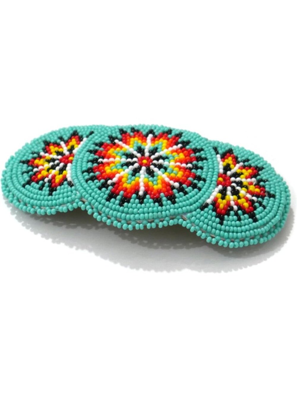 Handmade Turquoise Beaded Hair Clips | Native American Style Accessories
